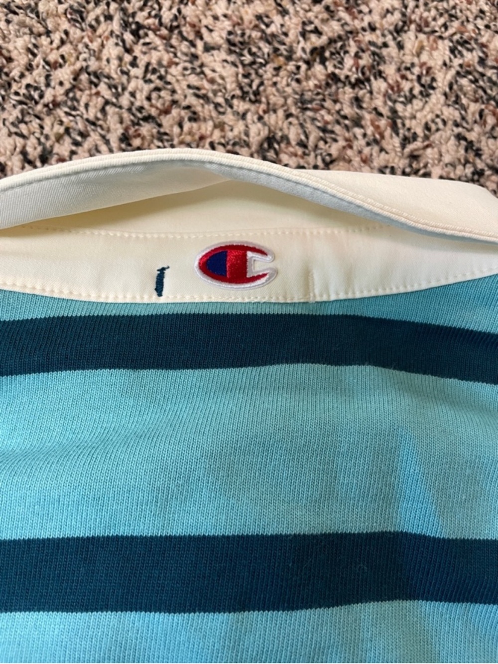 Champion Boxy Striped Rugby Tee Woman’s Size M | NWT - Picture 7 of 8